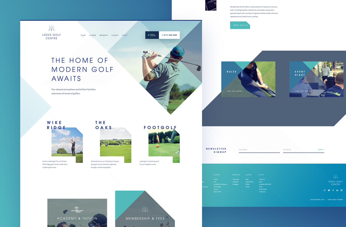 leeds golf centre website launch