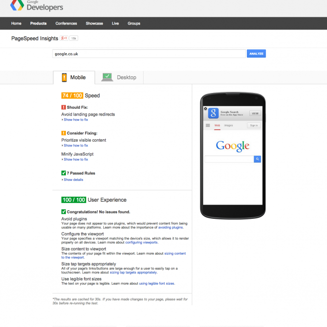 Google Speed Insights