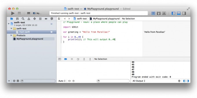 Swift playground